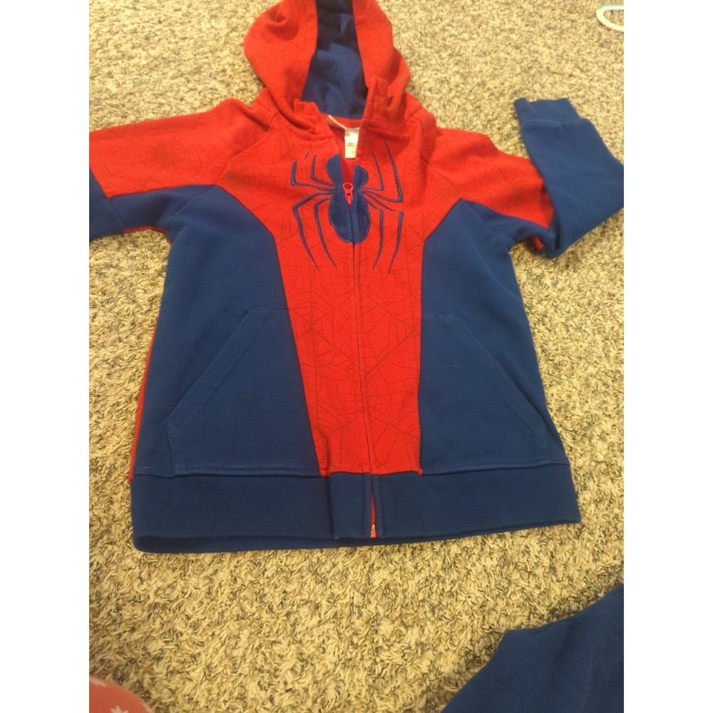 Marvel Spiderman 2 Piece Set, Zip Up Hoodie and Joggers Kids Sz 7/8 - Picture 6 of 9
